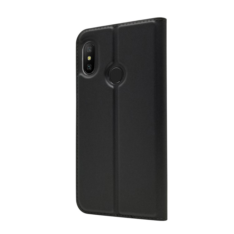 Estuche de Cuero Absorbido Automáticamente Con Ranura Para Tarjetas Para Xiaomi Mi A2 Lite / Redmi 6 Pro - Negro