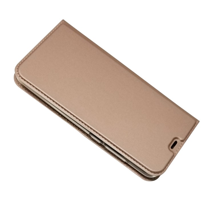 Авто-поглощенная Кожаная Подставка Для Крышки С Гнездом Для Карты Xiaomi Mi A2 Lite / Redmi 6 Pro - Розовое Золото-3