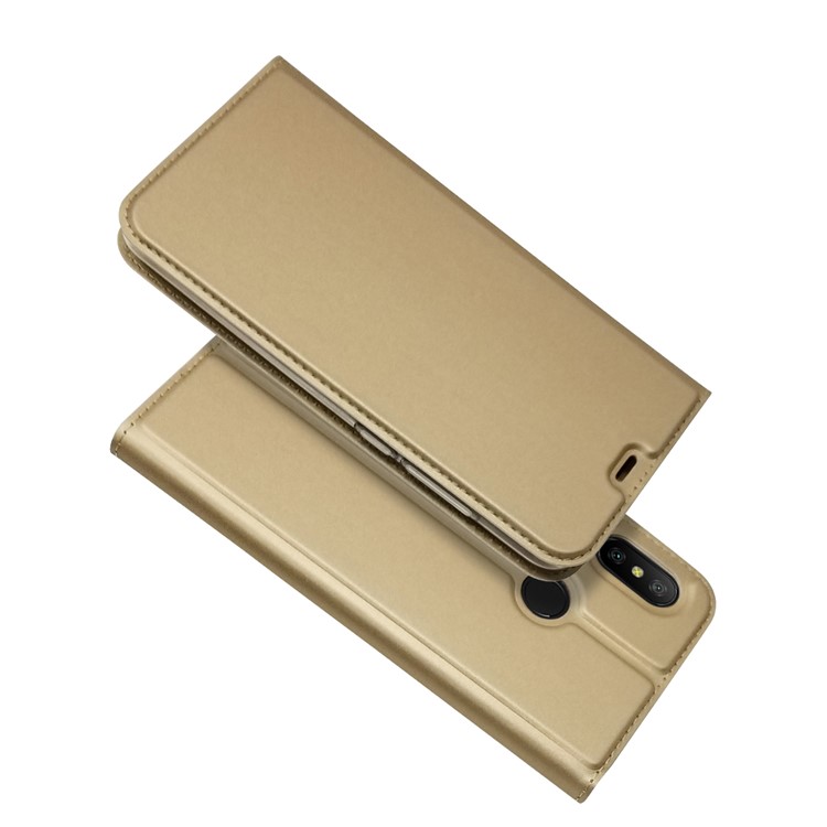 Auto-absorbed PU Leather Stand Case with Card Slot for Xiaomi Mi A2 Lite / Redmi 6 Pro - Gold-1