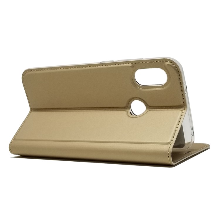 Auto-absorbed PU Leather Stand Case with Card Slot for Xiaomi Mi A2 Lite / Redmi 6 Pro - Gold-6