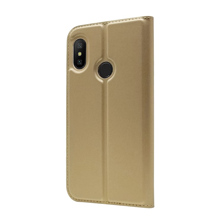 Auto-absorbed PU Leather Stand Case with Card Slot for Xiaomi Mi A2 Lite / Redmi 6 Pro - Gold-9
