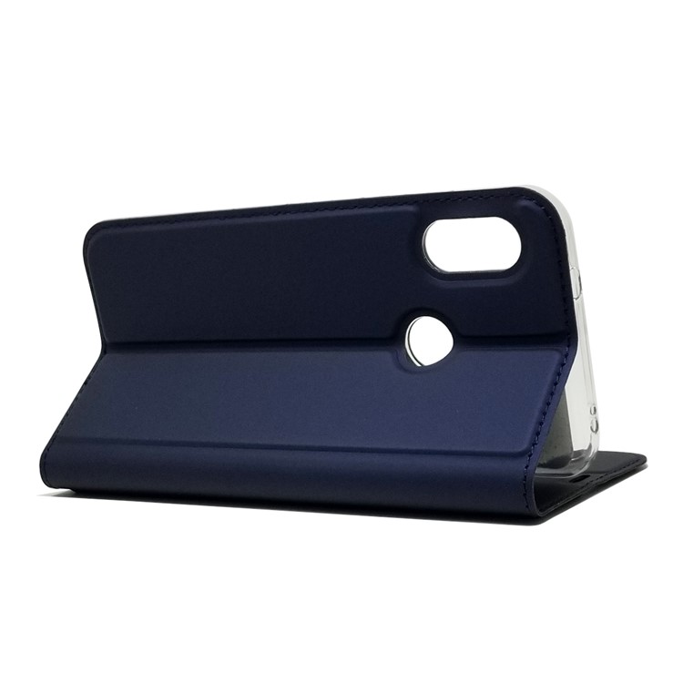 Auto-absorbed Stand Leather Card Holder Case for Xiaomi Mi A2 Lite / Redmi 6 Pro - Dark Blue-6