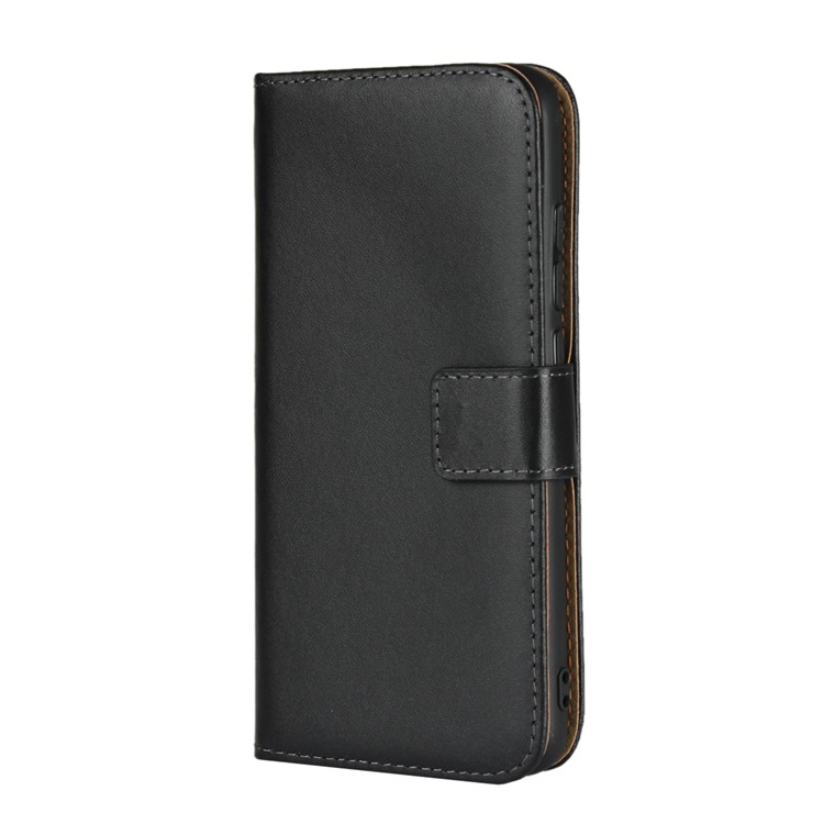 Case de Teléfono de la Billetera de Cuero Genuino Para Xiaomi Mi A2 Lite / Redmi 6 Pro - Negro