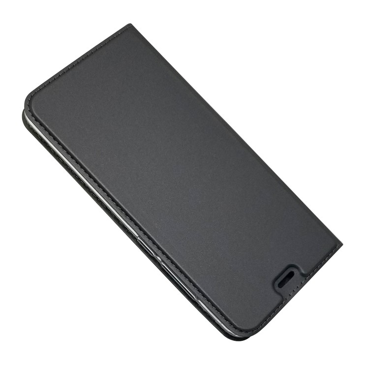 Auto-absorbed Card Holder Stand Leather Mobile Case for Xiaomi Redmi 6 (Dual Camera: 12MP+5MP) - Black-2