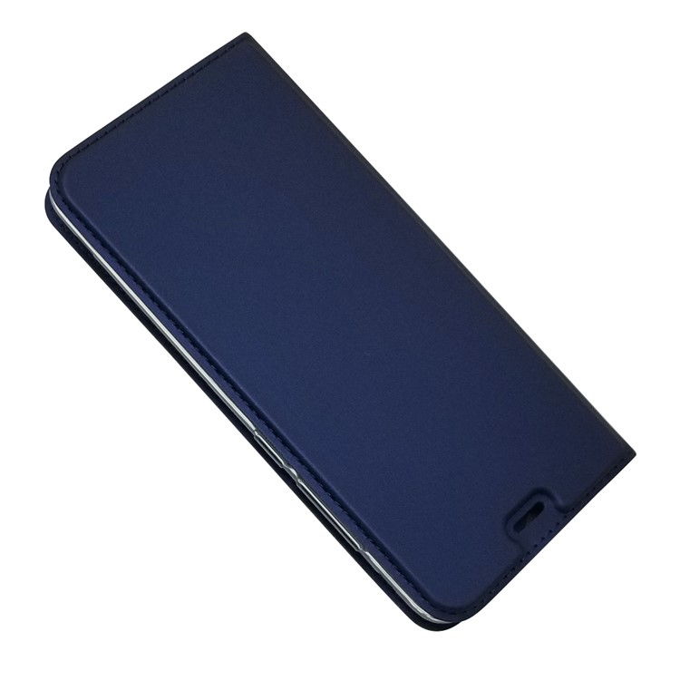 Auto-absorbed Card Holder Stand Leather Case Accessory for Xiaomi Redmi 6 (Dual Camera: 12MP+5MP) - Dark Blue-2