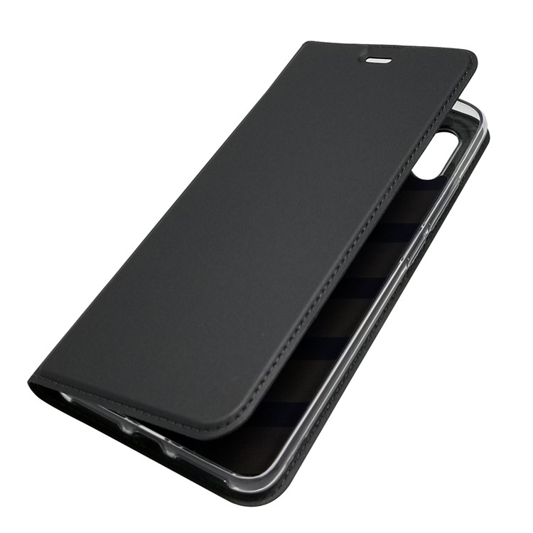 Auto-absorbed Stand Card Holder Leather Phone Case for Xiaomi Redmi S2 / Y2 - Black-7