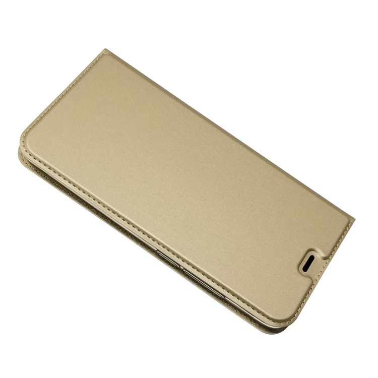 Auto-absorbed Stand Card Holder Leather Phone Shell for Xiaomi Redmi S2 / Y2 - Gold-3