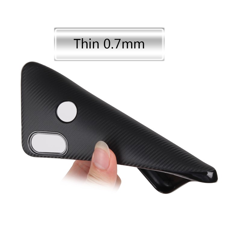 Carbon Fiber Texture TPU Protector Case for Xiaomi Mi A2 Lite / Redmi 6 Pro - Black-5