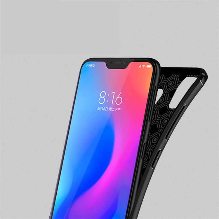 Litchi Texture Brushed TPU Case Cover for Xiaomi Mi A2 Lite / Redmi 6 Pro - Black-5