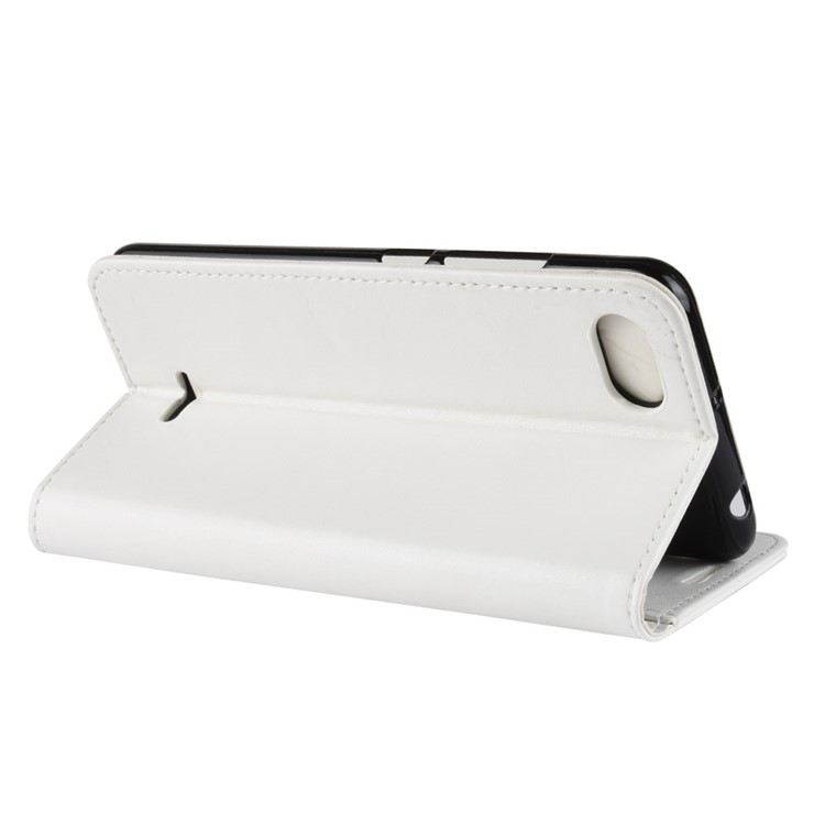 Crazy Horse Magnetic Stand Wallet Leather Mobile Phone Cover for Xiaomi Redmi 6A - White-6