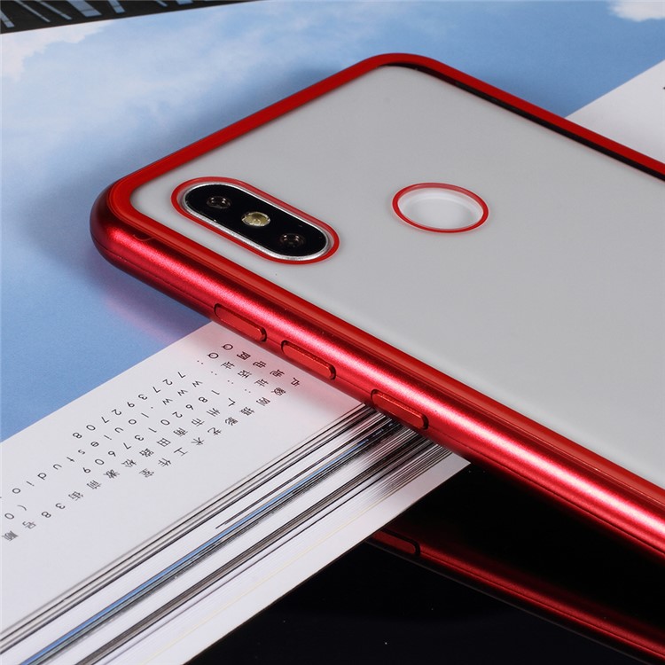 Detachable Magnetic Metal Frame + Tempered Glass Back Hard Case for Xiaomi Mi 8 (6.21-inch) - Red-6