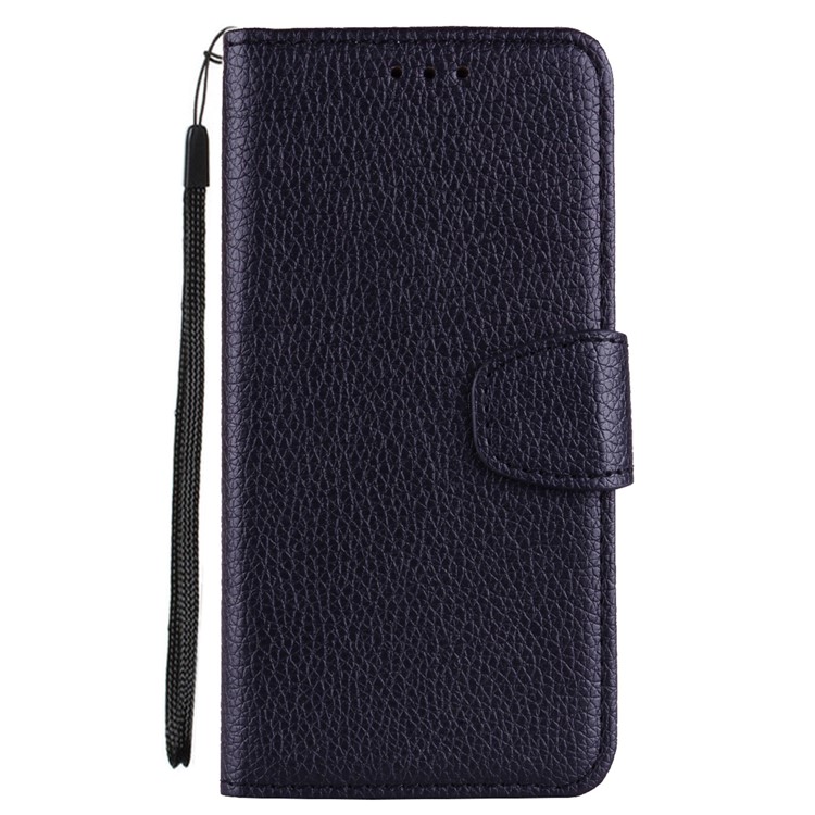 Von Xiaomi Redmi 5 Litchi Textur Brieftasche Stand Ledertasche - Schwarz-7