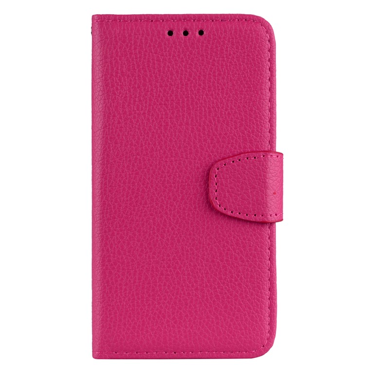 Litchi Grain Wallet Stand Leather Cover Protector for Xiaomi Redmi Note 5 / Redmi 5 Plus - Rose-2