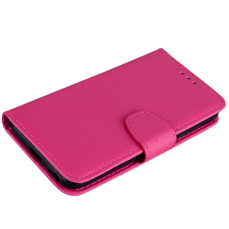 Litchi Grain Wallet Stand Leather Cover Protector for Xiaomi Redmi Note 5 / Redmi 5 Plus - Rose-4