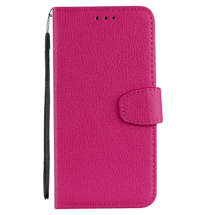 Litchi Grain Wallet Stand Leather Cover Protector for Xiaomi Redmi Note 5 / Redmi 5 Plus - Rose-7