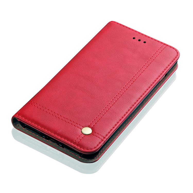 Auto-absorbed Crazy Horse Vintage Leather Wallet Cover for Xiaomi Mi A1 / Mi 5X - Red-7