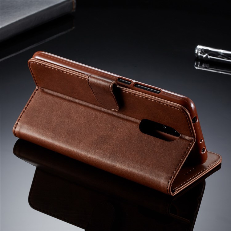 Lc. Imeeke Wallet Stand Leder -mobiltelefonhülle Für Xiaomi Redmi Note 5 / Redmi 5 Plus - Kaffee-14