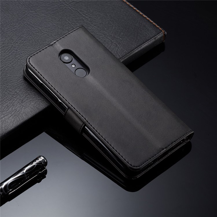 LC.IMEEKE Wallet Stand Leather Mobile Phone Cover for Xiaomi Redmi Note 5 / Redmi 5 Plus - Black-5