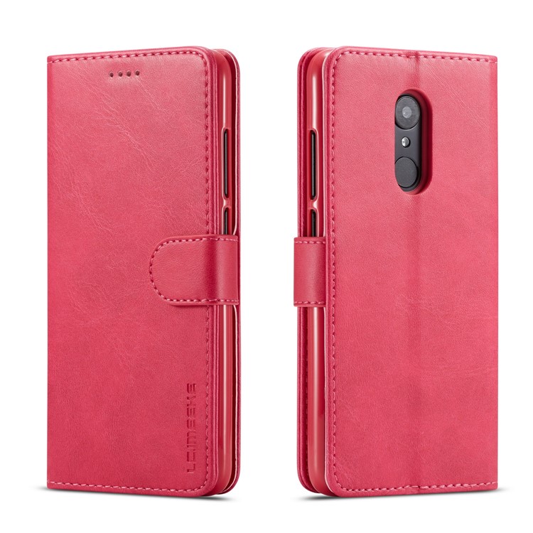 LC.IMEEKE Wallet Stand Leather Cell Phone Cover for Xiaomi Redmi Note 5 / Redmi 5 Plus - Red-1