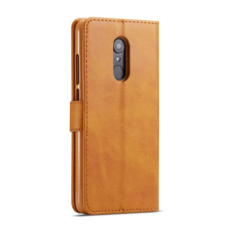 LC.IMEEKE Wallet Stand Leather Protective Case for Xiaomi Redmi Note 5 / Redmi 5 Plus - Brown-3
