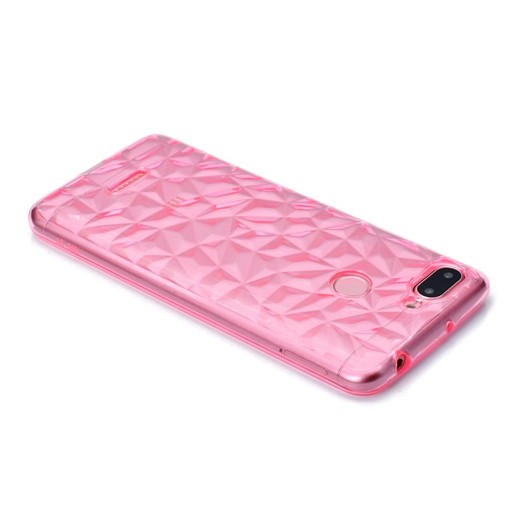 3D Diamond Grain Soft TPU Case Accessory for Xiaomi Redmi 6 (Dual Camera: 12MP+5MP) - Pink-7
