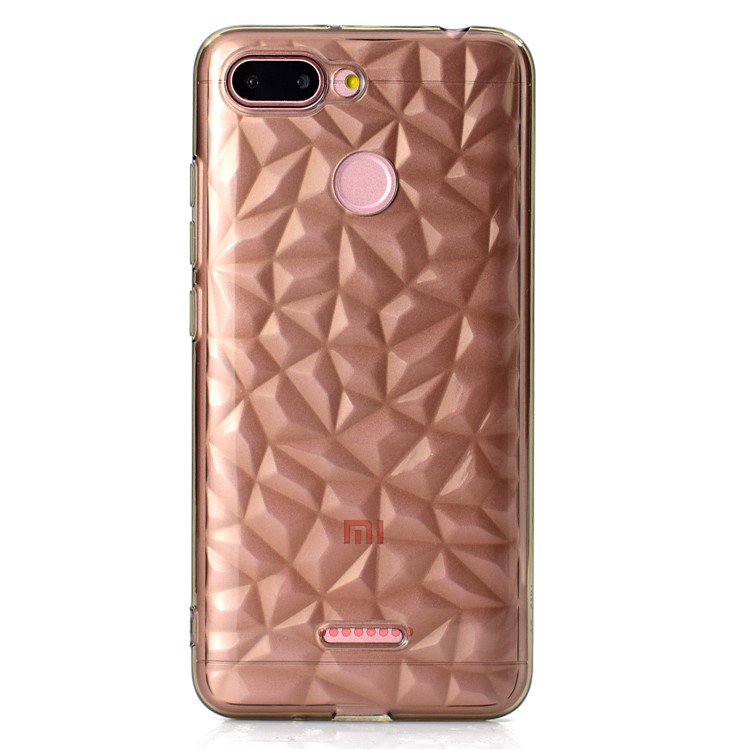 copertura Rigida Per Telefono 3D In TPU Morbido Per Xiaomi Redmi 6 (doppia Fotocamera: 12MP + 5MP) - Grigio-2
