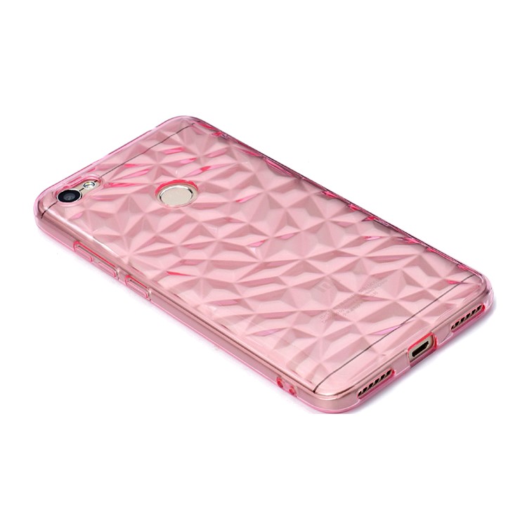 3D Diamond Grain Soft TPU Phone Case for Xiaomi Redmi Note 5A Prime/Redmi Y1 (India) - Pink-2