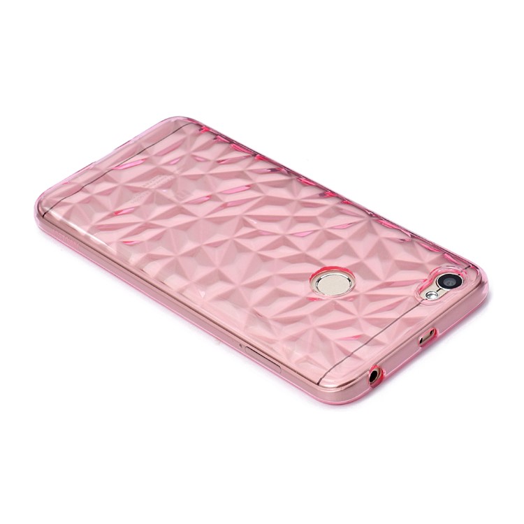 3D Diamond Grain Soft TPU Phone Case for Xiaomi Redmi Note 5A Prime/Redmi Y1 (India) - Pink-3