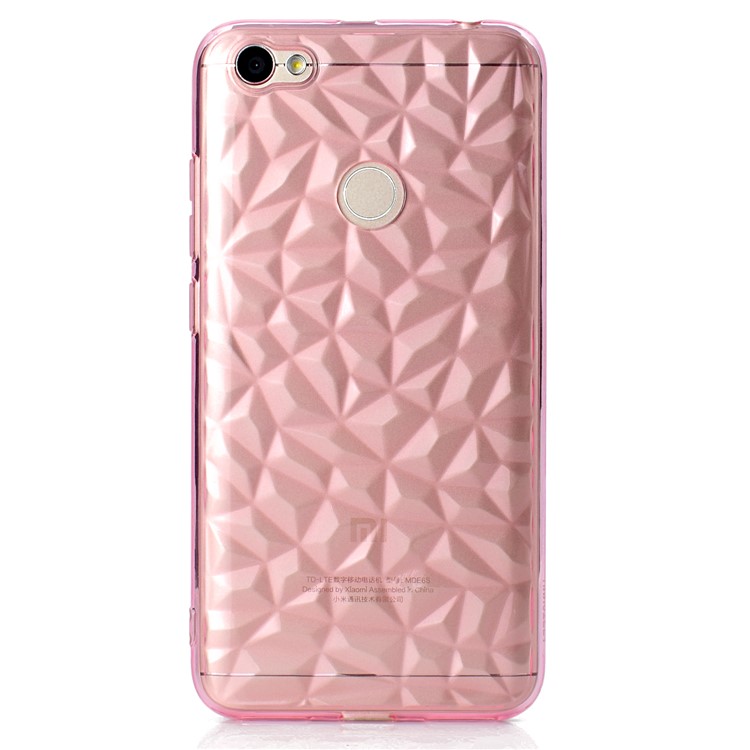 3D Diamond Grain Soft TPU Phone Case for Xiaomi Redmi Note 5A Prime/Redmi Y1 (India) - Pink-4