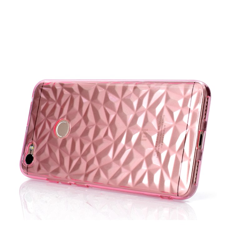3D Diamond Grain Soft TPU Phone Case for Xiaomi Redmi Note 5A Prime/Redmi Y1 (India) - Pink-7