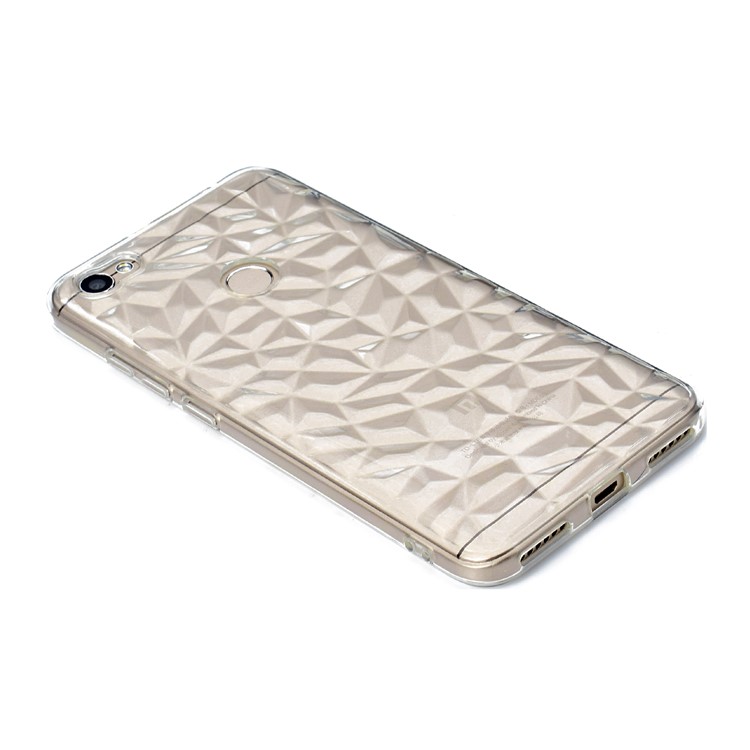 3D Diamond Grain Soft TPU Case Accessory for Xiaomi Redmi Note 5A Prime/Redmi Y1 (India) - Transparent-2