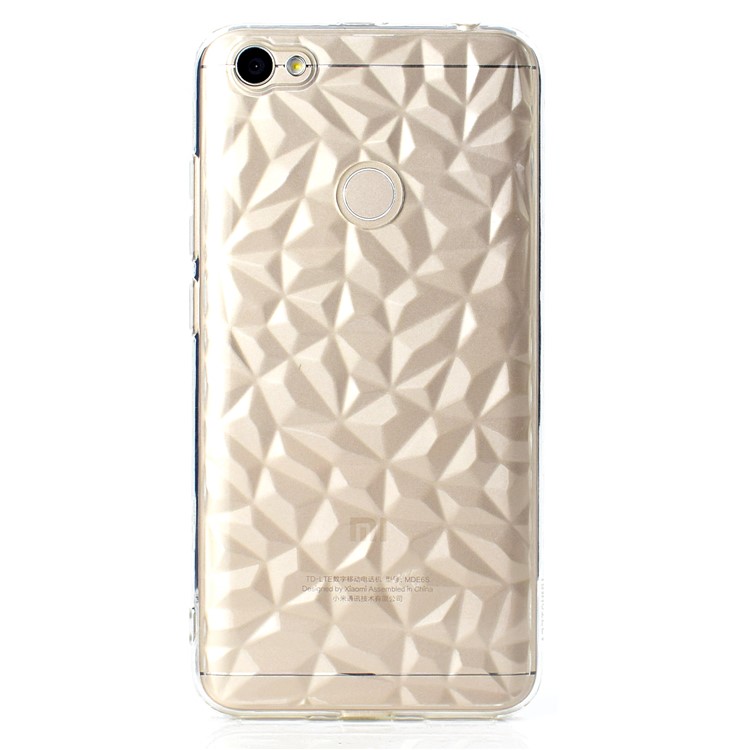 3D Diamond Grain Soft TPU Case Accessory for Xiaomi Redmi Note 5A Prime/Redmi Y1 (India) - Transparent-4