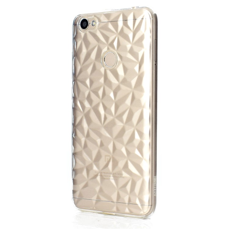 3D Diamond Grain Soft TPU Case Accessory for Xiaomi Redmi Note 5A Prime/Redmi Y1 (India) - Transparent-5