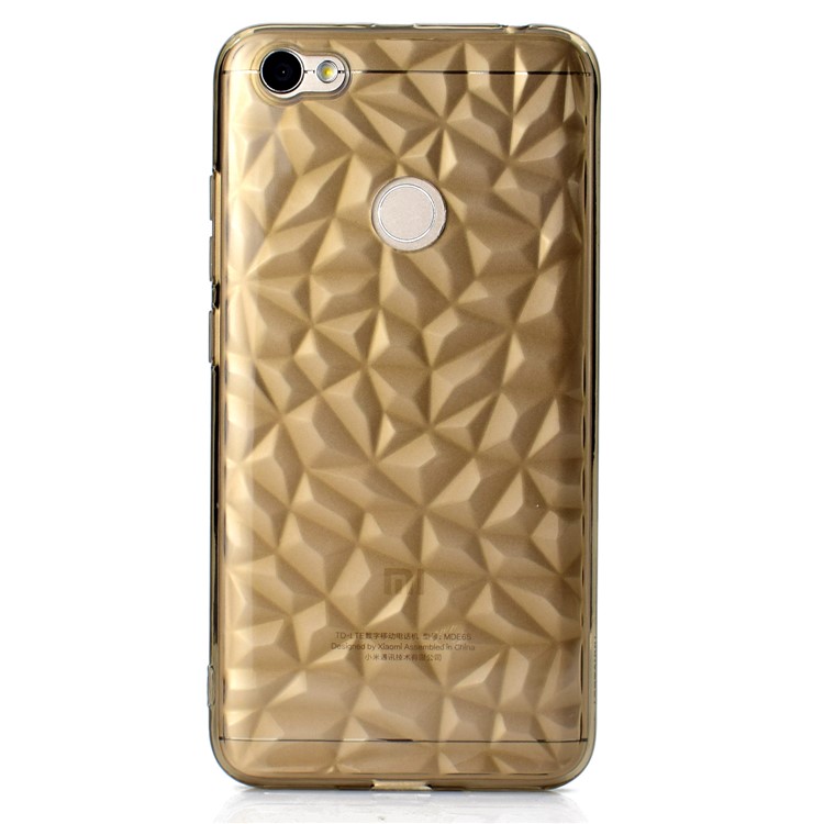 3D Diamond Grain Soft TPU Phone Shell for Xiaomi Redmi Note 5A Prime/Redmi Y1 (India) - Grey-4