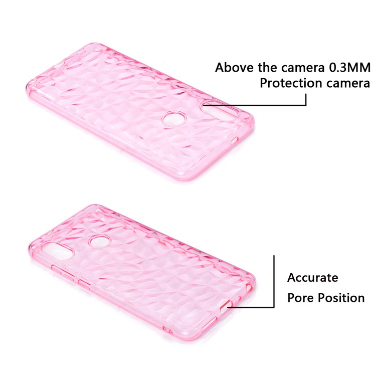 3D Diamant Korn Weichen TPU Abdeckung Für Xiaomi Redmi Note 5 Pro (Dual-Kamera) / Redmi Note 5 (China) - Rosa-9