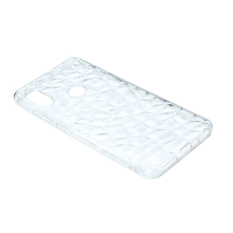 3D Diamond Grain Soft TPU Case for Xiaomi Redmi Note 5 Pro (Dual Camera) / Redmi Note 5 (China) - Transparent-2