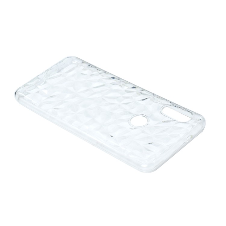 3D Diamond Grain Soft TPU Case for Xiaomi Redmi Note 5 Pro (Dual Camera) / Redmi Note 5 (China) - Transparent-3