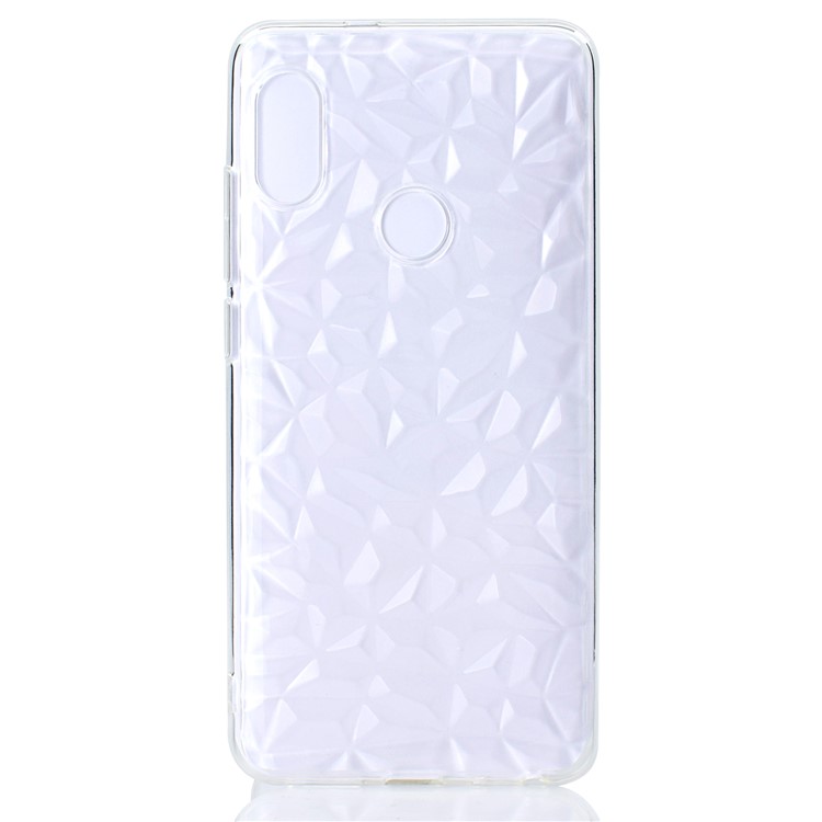 3D Diamond Grain Soft TPU Case for Xiaomi Redmi Note 5 Pro (Dual Camera) / Redmi Note 5 (China) - Transparent-4
