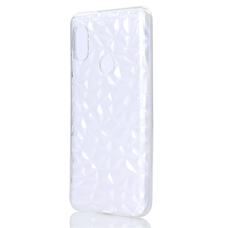 3D Diamond Grain Soft TPU Case for Xiaomi Redmi Note 5 Pro (Dual Camera) / Redmi Note 5 (China) - Transparent-5