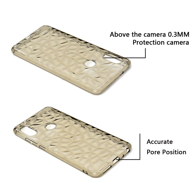 3D Diamond Grain Soft TPU Shell for Xiaomi Redmi Note 5 Pro (Dual Camera) / Redmi Note 5 (China) - Grey-8