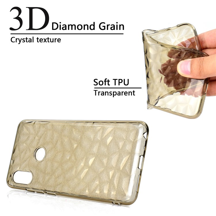 3D Diamond Grain Soft TPU Shell for Xiaomi Redmi Note 5 Pro (Dual Camera) / Redmi Note 5 (China) - Grey-9