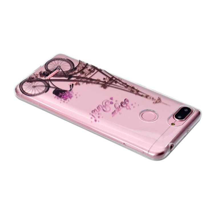 Pattern Printing Soft TPU Back Casing for Xiaomi Redmi 6 (Dual Camera: 12MP+5MP) - Eiffel Tower and Bicycle-4