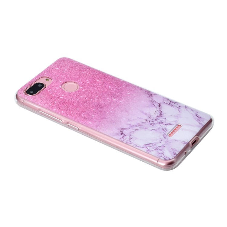 Pattern Printing Soft TPU Phone Cover for Xiaomi Redmi 6 (Dual Camera: 12MP+5MP) - Pink Marble-3