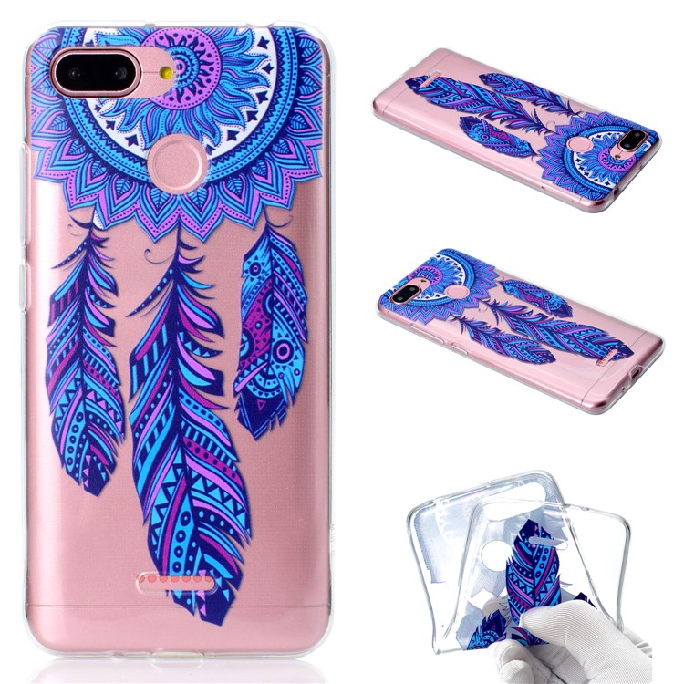 Pattern Printing TPU Cell Phone Case for Xiaomi Redmi 6 (Dual Camera: 12MP+5MP) - Dream Catcher-1
