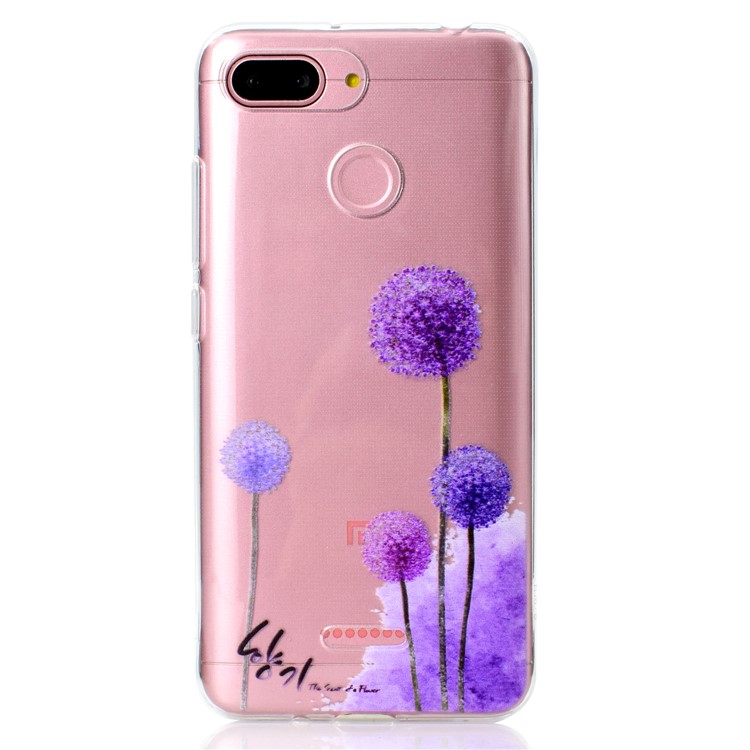 Pattern Printing Soft TPU Mobile Phone Case for Xiaomi Redmi 6 (Dual Camera: 12MP+5MP) - Dandelions-2