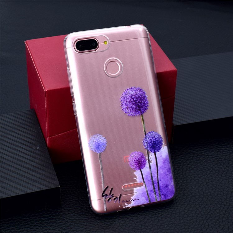 Pattern Printing Soft TPU Mobile Phone Case for Xiaomi Redmi 6 (Dual Camera: 12MP+5MP) - Dandelions-6