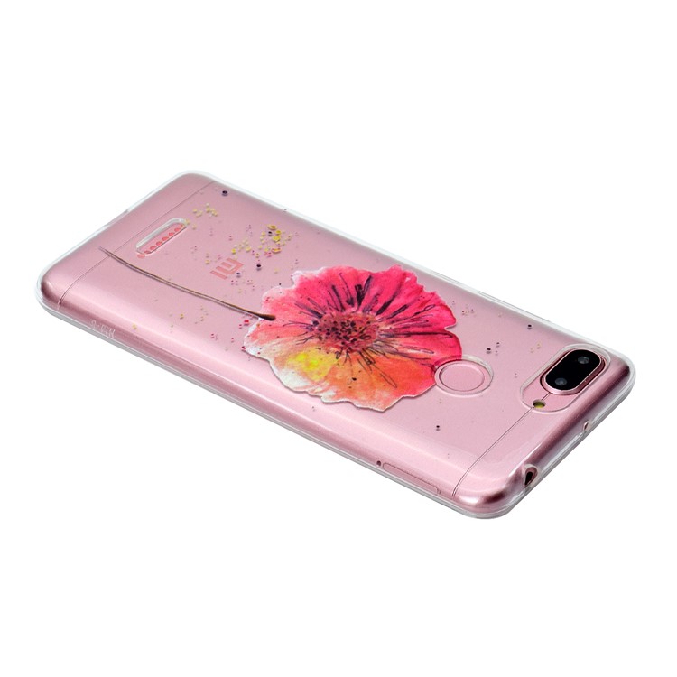 Pattern Printing Soft TPU Mobile Phone Cover for Xiaomi Redmi 6 (Dual Camera: 12MP+5MP) - Flower-4