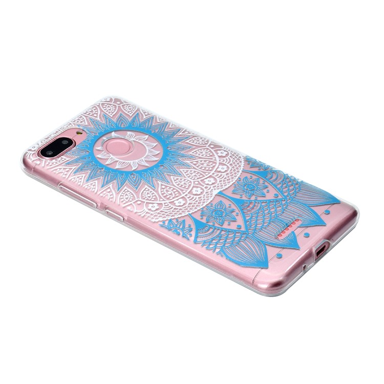 Pattern Printing Soft TPU Protection Case Cover Shell for Xiaomi Redmi 6 (Dual Camera: 12MP+5MP) - Blue Mandala-3