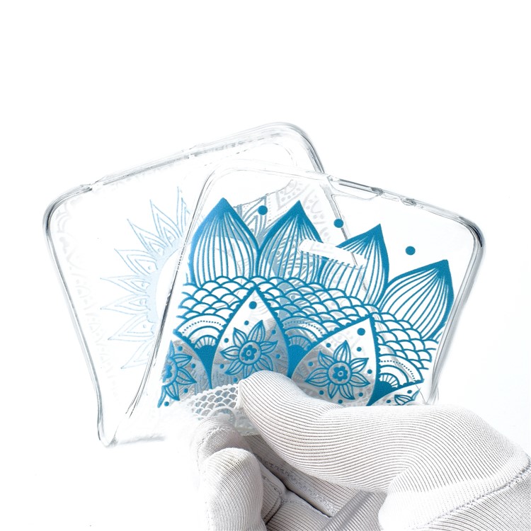 Pattern Printing Soft TPU Protection Case Cover Shell for Xiaomi Redmi 6 (Dual Camera: 12MP+5MP) - Blue Mandala-5