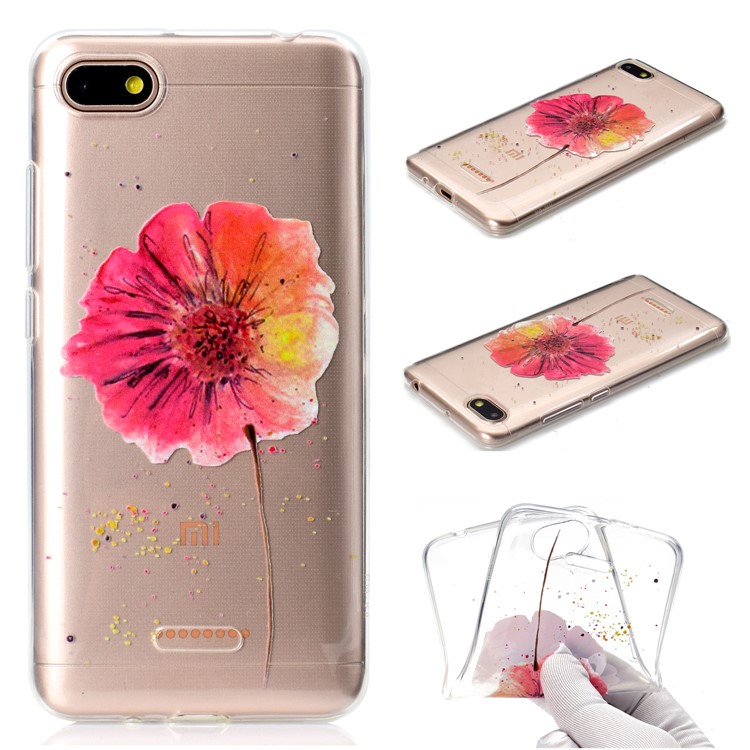 Pattern Printing Soft TPU Protective Cover for Xiaomi Redmi 6A (Single 12MP Rear Camera) - Flower-1